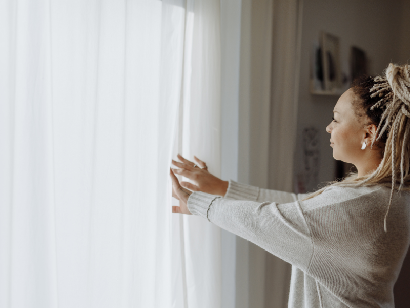 Woman enjoying allergy relief 